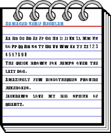 Damaged Serif Regular Font