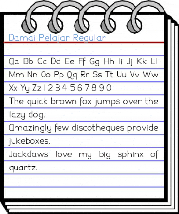 Damai Pelajar Regular Font