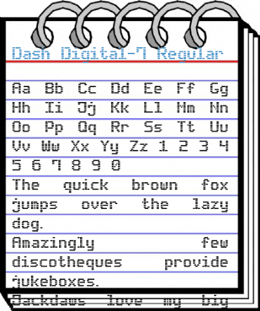 Dash Digital-7 Regular Font