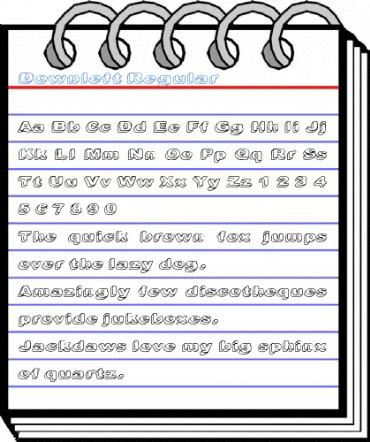 Downleft Regular Font