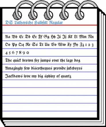 DS Luthersche Halbfett Regular Font