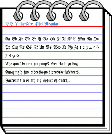 DS Luthersche Titel Regular Font