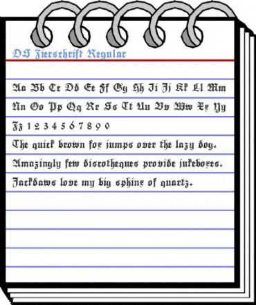 DS Zierschrift Regular Font