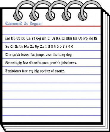 EckmannD Eo Regular Font