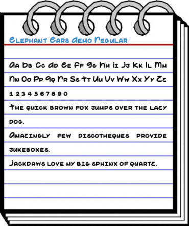 Elephant Ears Demo Regular Font