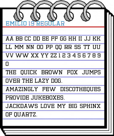 Emilio 19 Regular Font