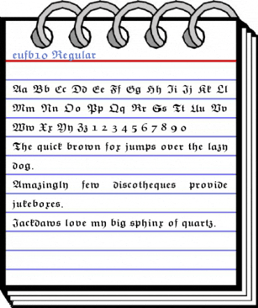 eufb10 Regular Font