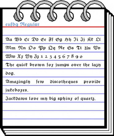 eufb9 Regular Font