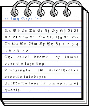 eufm5 Regular Font