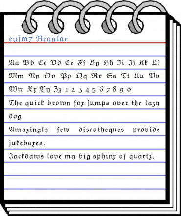 eufm7 Regular Font
