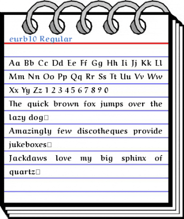 eurb10 Regular Font