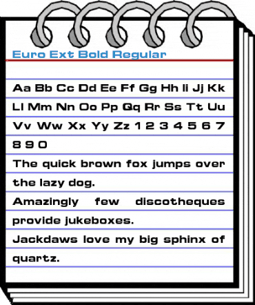 Euro Ext Bold Regular Font