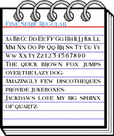 Fine Serif Regular Font