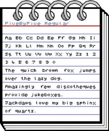 FiveByFive Regular Font