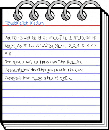 ForgetMeNot Medium Font