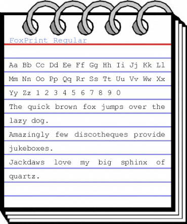 FoxPrint Regular Font