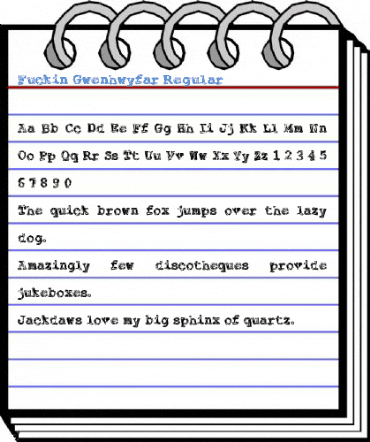 Fuckin Gwenhwyfar Regular Font
