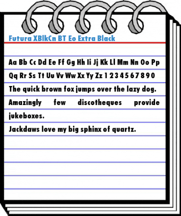 Futura XBlkCn BT Eo Extra Black Font