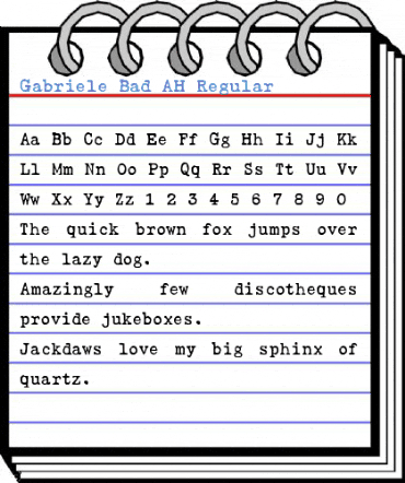 Gabriele Bad AH Regular Font