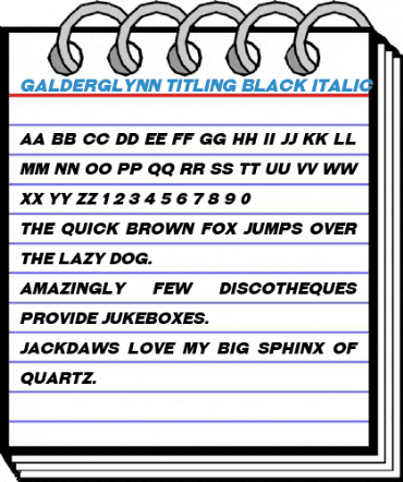 Galderglynn Titling Black Italic Font