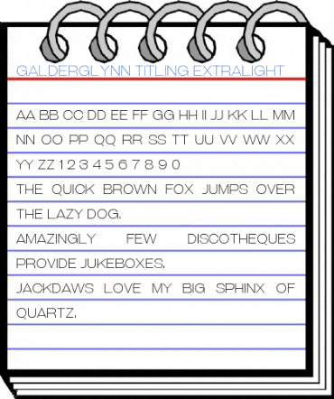 Galderglynn Titling ExtraLight Font