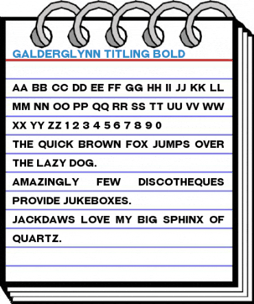 Galderglynn Titling Bold Font