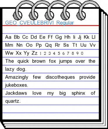 GEO_CVEULEBRIVI Regular Font