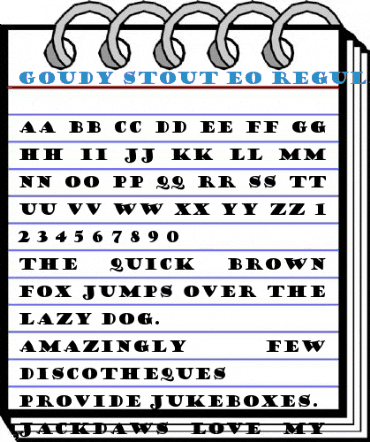 Goudy Stout Eo Regular Font