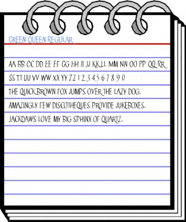 Green Queen Regular Font