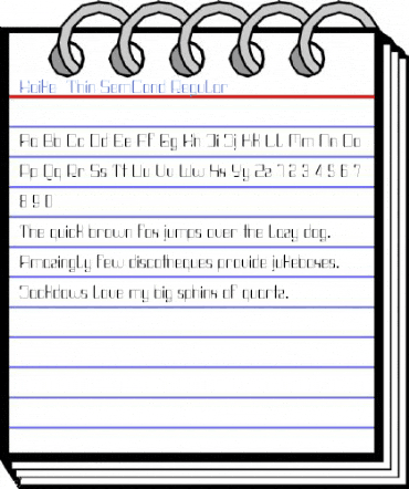 Haike  Thin SemCond Regular Font