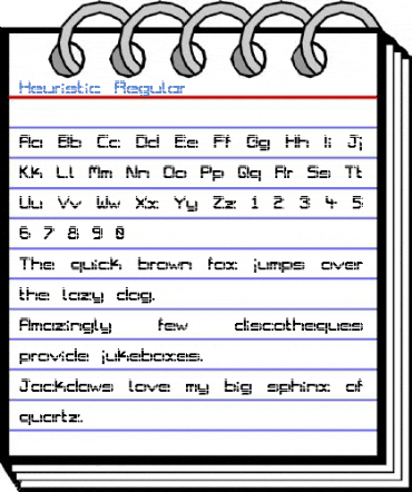 Heuristic Regular Font
