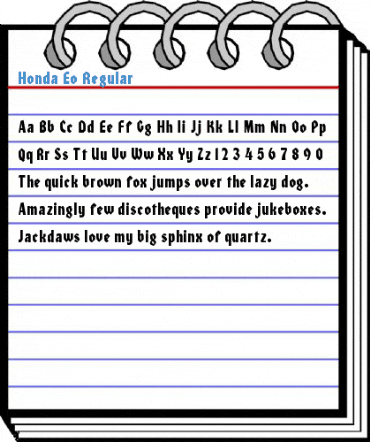Honda Eo Regular Font