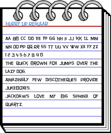 Hurry Up Regular Font