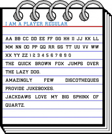 I AM A PLAYER Font