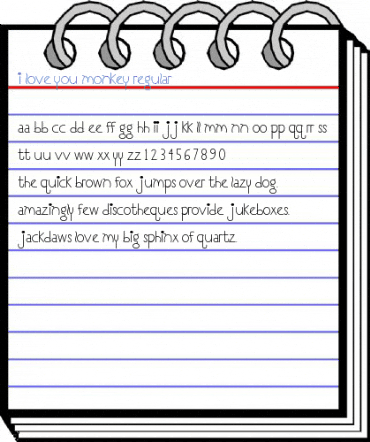 I Love You Monkey Regular Font
