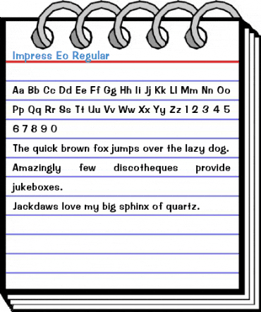 Impress Eo Regular Font