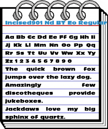 Incised901 Nd BT Eo Regular Font