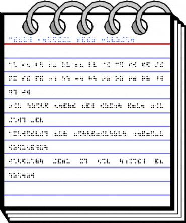 Index Braille Font Regular Font
