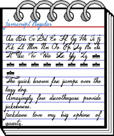 Jamscript Regular Font