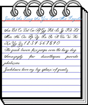 Janda As Long As You Love Me Regular Font