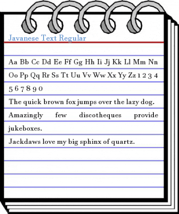 Javanese Text Regular Font