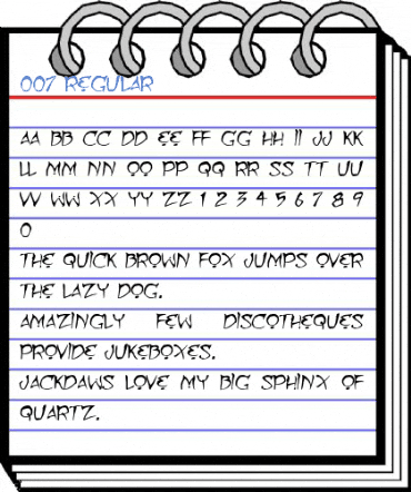 007 Regular Font