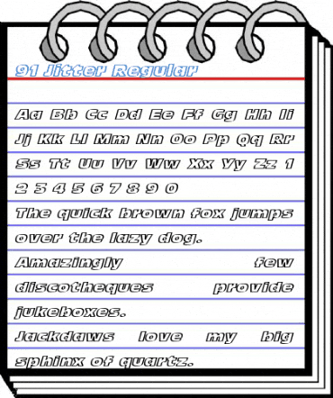 91 Jitter Regular Font