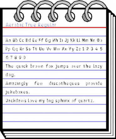 Aerobic True Regular Font