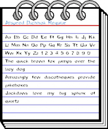 Allspred Dichhok Regular Font