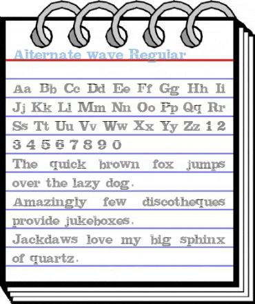 Alternate wave Regular Font