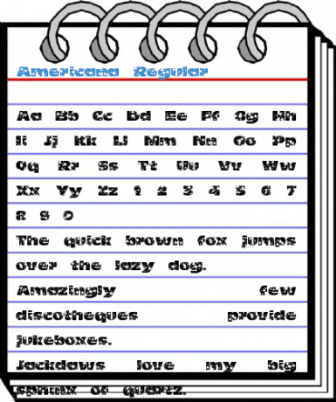 Americana Regular Font