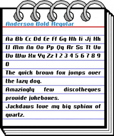 Anderson Bold Regular Font
