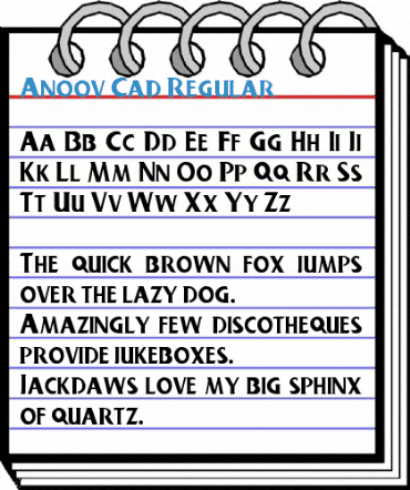 Anoov Cad Regular Font