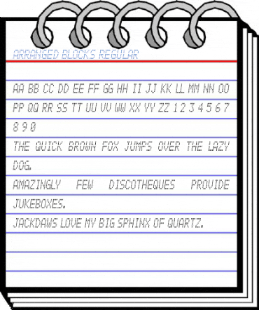 Arranged Blocks Regular Font